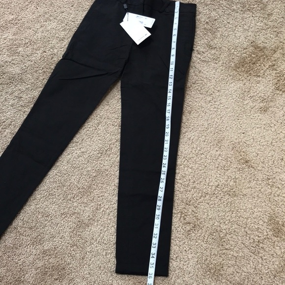 NWT! LACOSTE Size 0 black slim fit twill pants - Picture 6 of 8